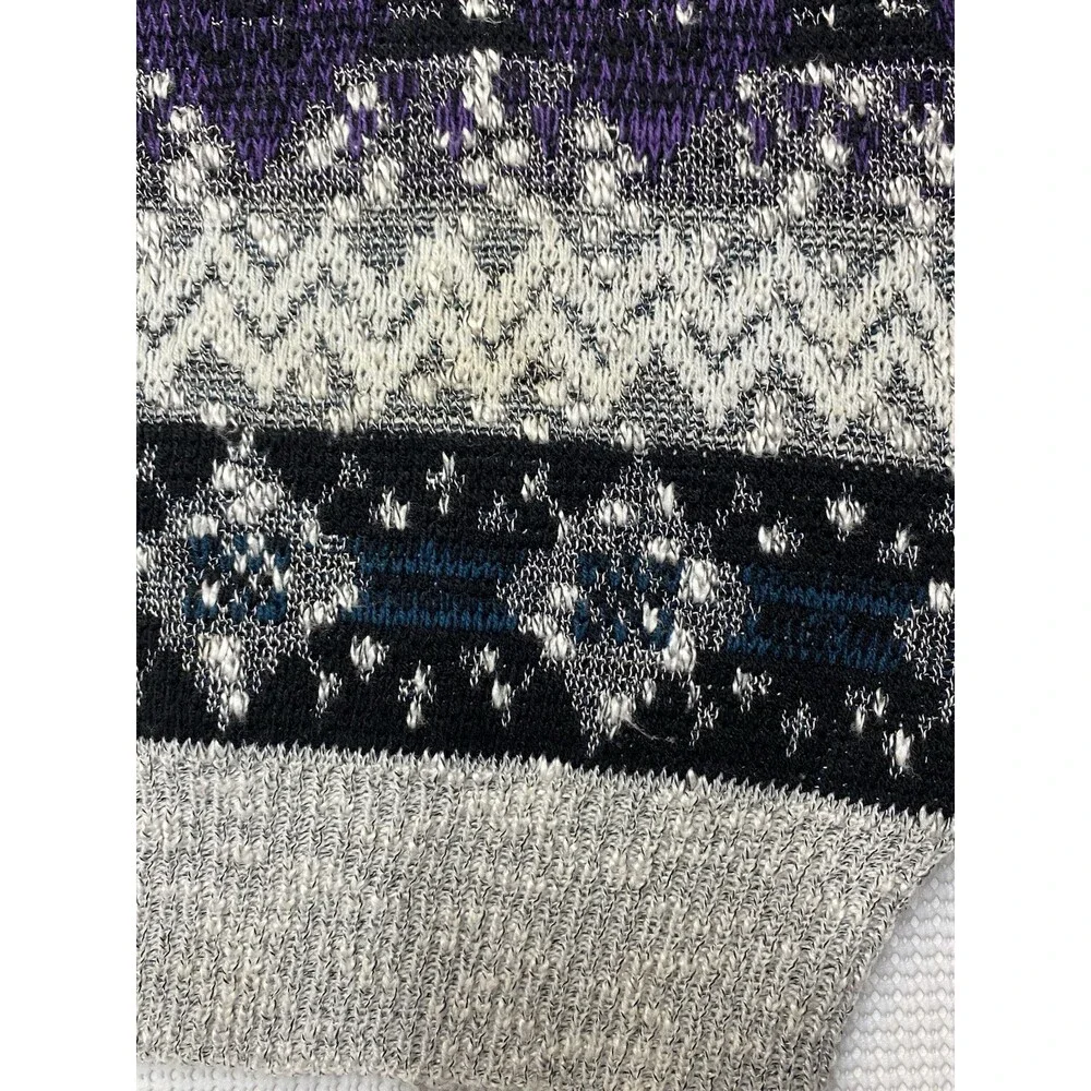 Vintage 90s Stefano Mens Grandpa Geometric Knit Crewneck Sweater LG Multicolor
